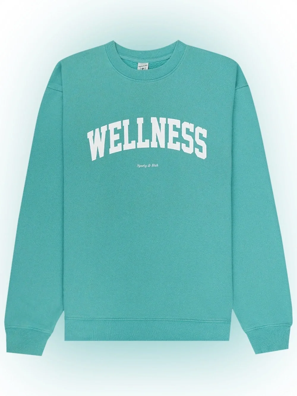 Sporty & Rich Brand New (NWT) Wellness Ivy Crewneck - Faded Teal